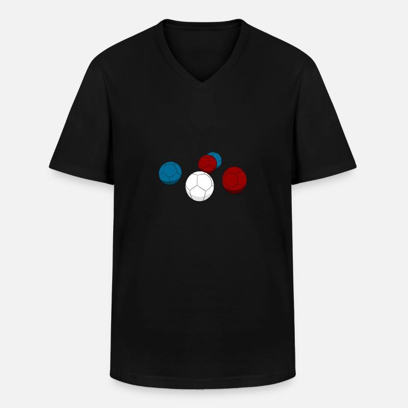 Boccia - Boule - Männer-T-Shirt mit V-Ausschnitt - Schwarz