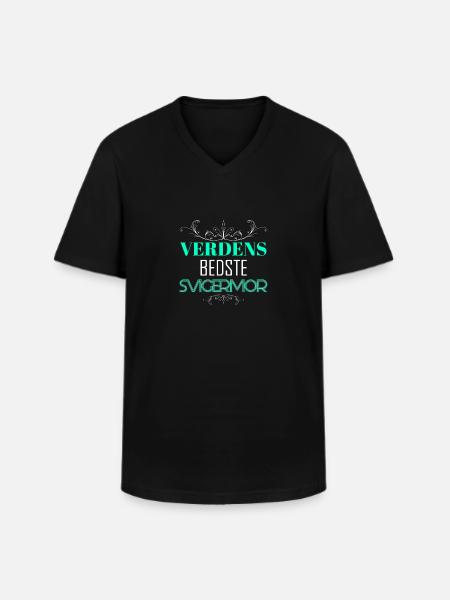 Verdens bedste svigermor samers - Klassisk herre T-shirt med V-udskæring - sort