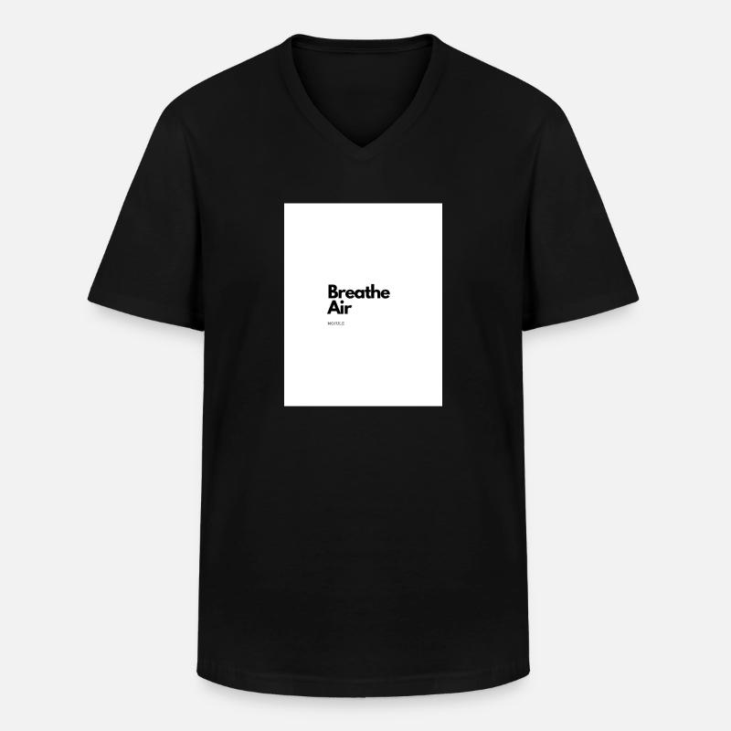 Air - Männer-T-Shirt mit V-Ausschnitt - Schwarz
