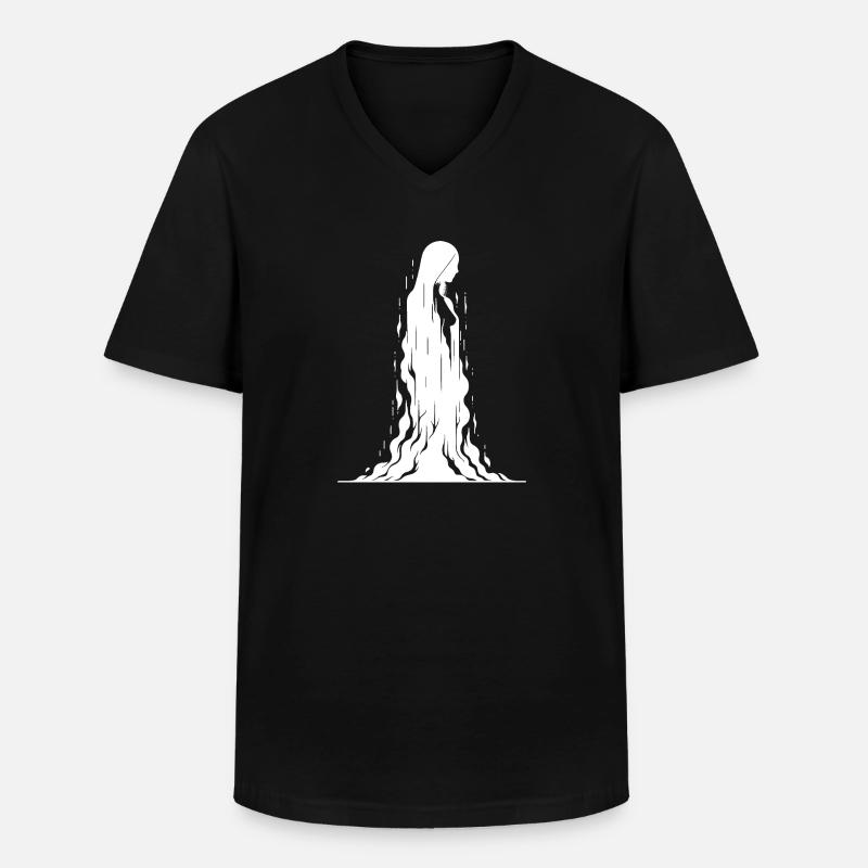 Banshee (weiß) - Männer-T-Shirt mit V-Ausschnitt - Schwarz