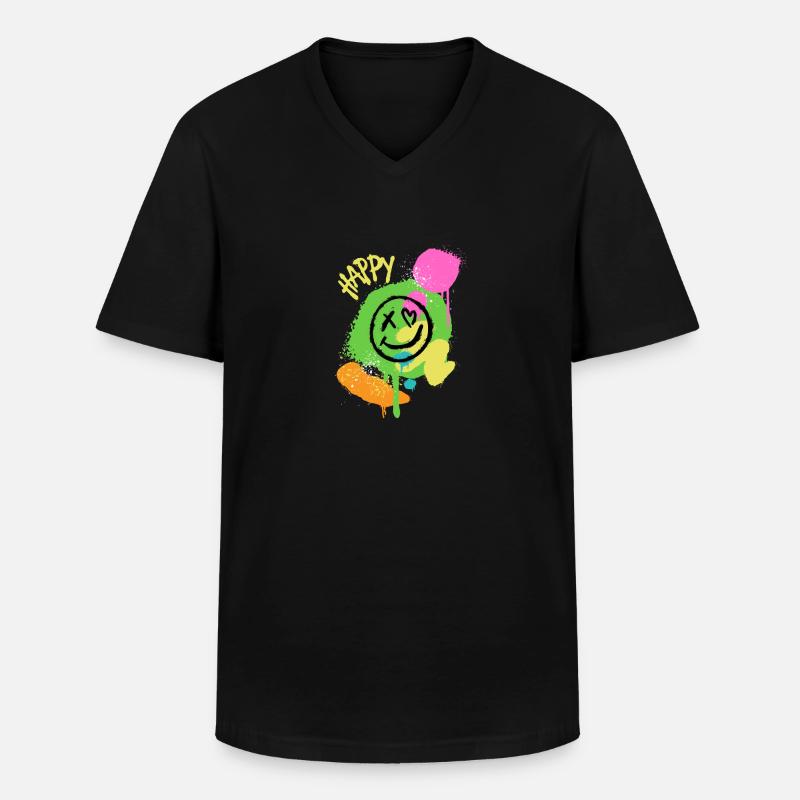 Dead Inside - Graffiti - Männer-T-Shirt mit V-Ausschnitt - Schwarz