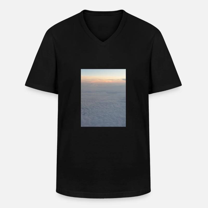 Himmel - Männer-T-Shirt mit V-Ausschnitt - Schwarz