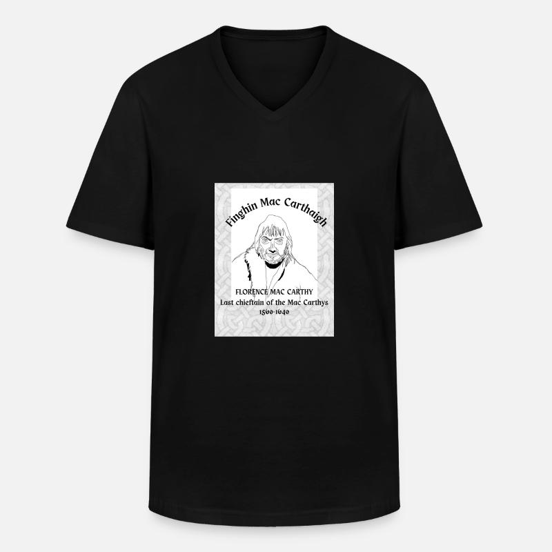 FlorenceMaccar - Männer-T-Shirt mit V-Ausschnitt - Schwarz
