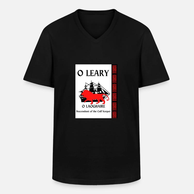 O Leary Nachname - Männer-T-Shirt mit V-Ausschnitt - Schwarz