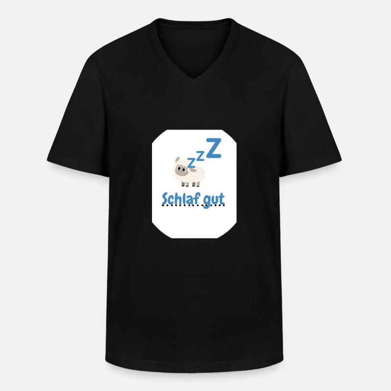 Schaf gut - Männer-T-Shirt mit V-Ausschnitt - Schwarz