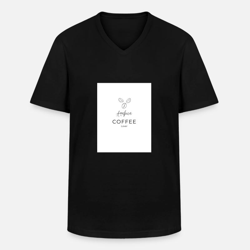 Arabica - Männer-T-Shirt mit V-Ausschnitt - Schwarz