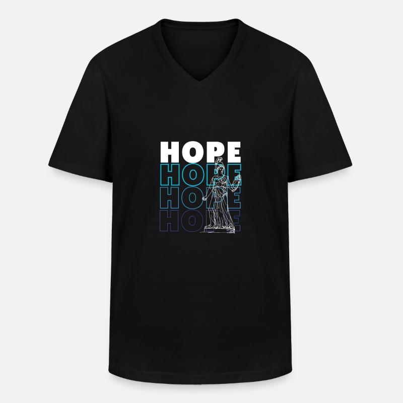 Hoffnung - Männer-T-Shirt mit V-Ausschnitt - Schwarz