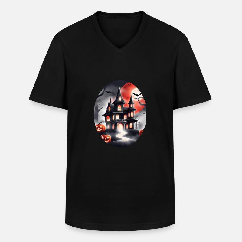 Halloween - Männer-T-Shirt mit V-Ausschnitt - Schwarz