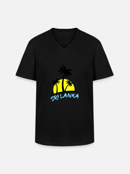 Sri Lanka - Men's V-Neck T-Shirt - black
