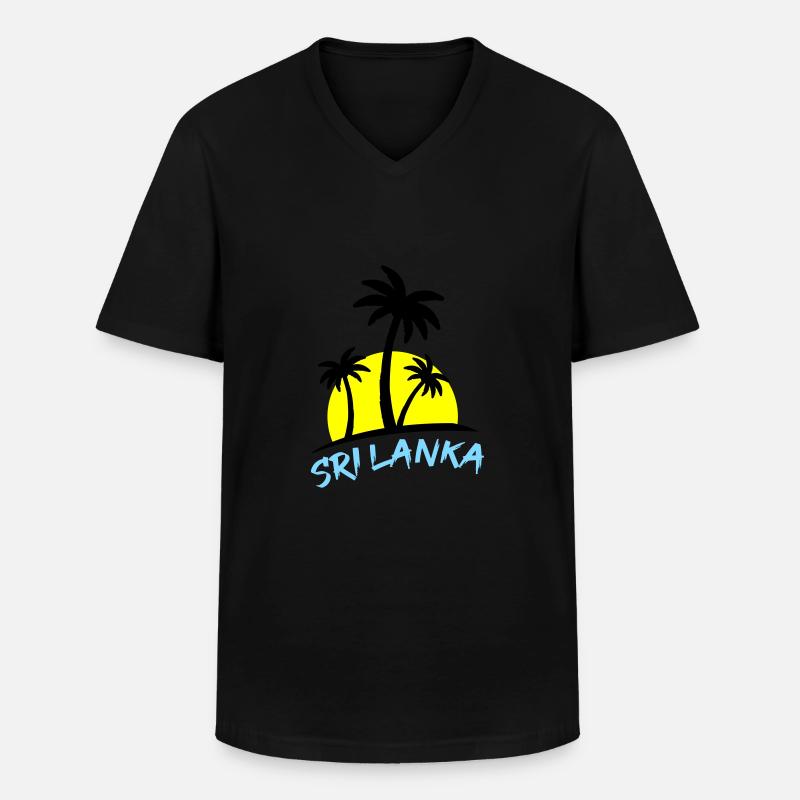 sri lanka - Männer-T-Shirt mit V-Ausschnitt - Schwarz