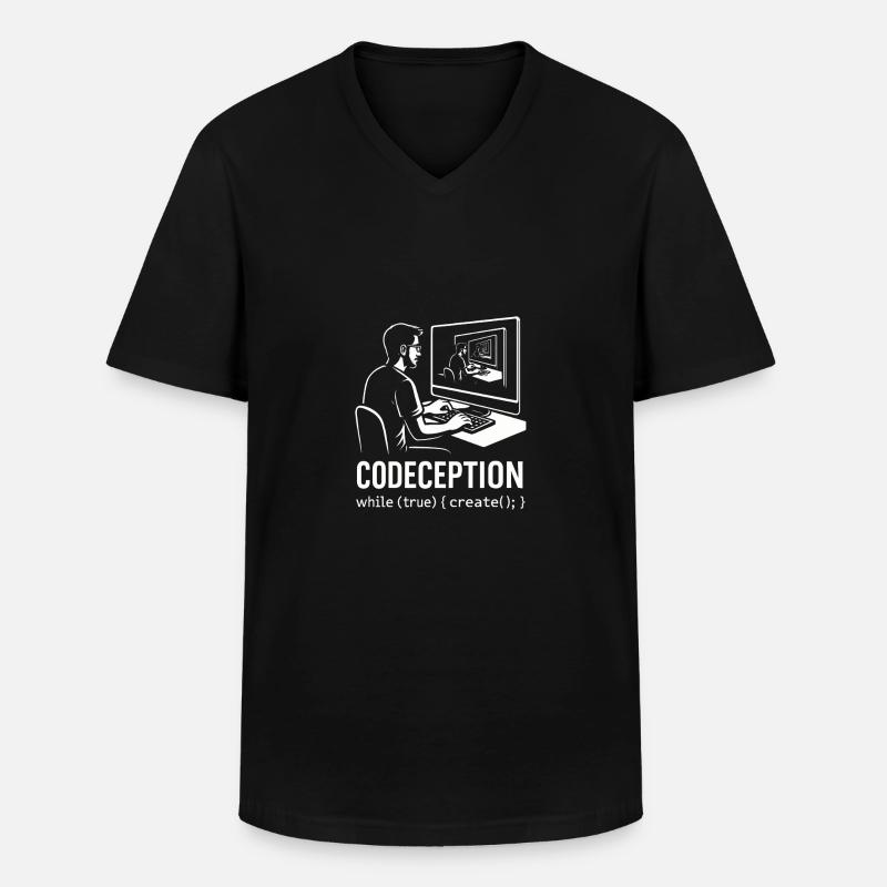 Codeception - Men's V-Neck T-Shirt - black