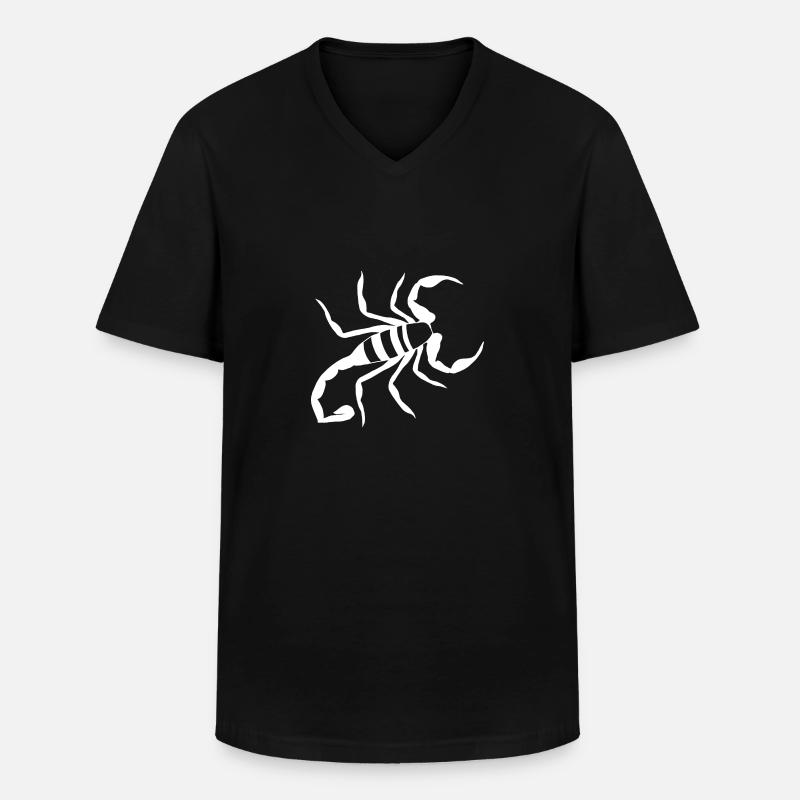 Sternzeichen Skorpion - Männer-T-Shirt mit V-Ausschnitt - Schwarz