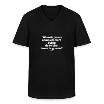 H - Citation célèbre de séries TV / films - T-shirt col V Homme - noir - Devant - AI Model Male 178 dark (178cm)