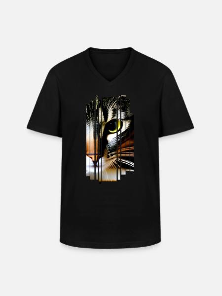 Cat Cats - Men's V-Neck T-Shirt - black
