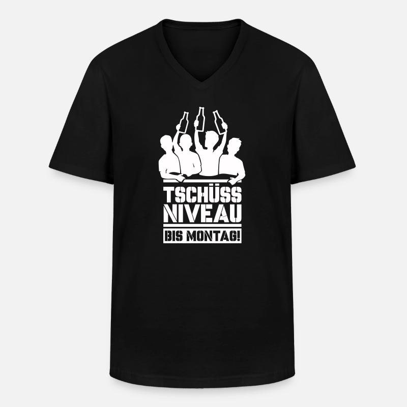 Bye bye level until Monday - Men's V-Neck T-Shirt - black