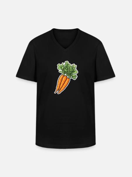 Carrot bunch - Men's V-Neck T-Shirt - black