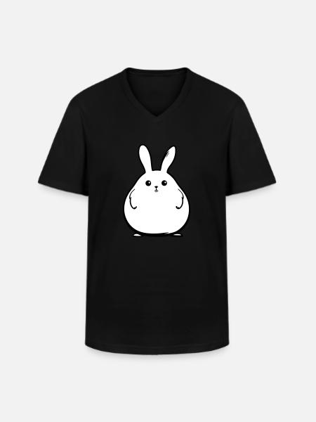 Bunny Funny Easter - Men's V-Neck T-Shirt - black
