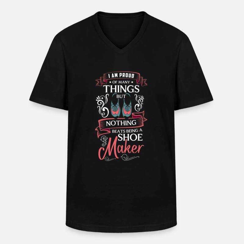 Shoemaker Profession Boots Work - Men's V-Neck T-Shirt - black