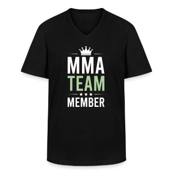 Mma Team - Männer-T-Shirt mit V-Ausschnitt - Schwarz - Vorne - AI Model Male 178 dark (178cm)