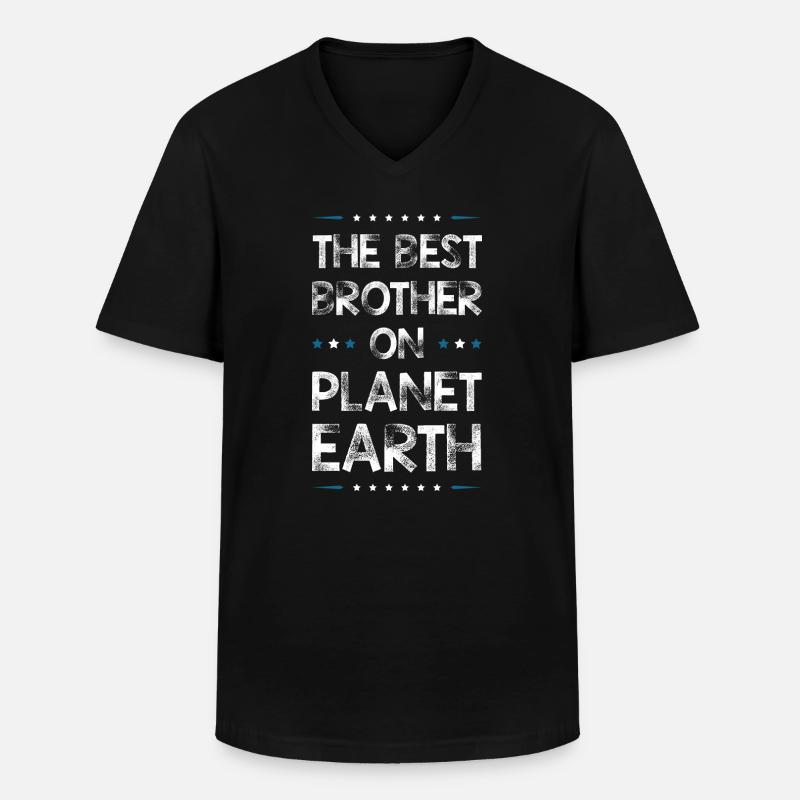 Bester Bruder Spruch - Männer-T-Shirt mit V-Ausschnitt - Schwarz