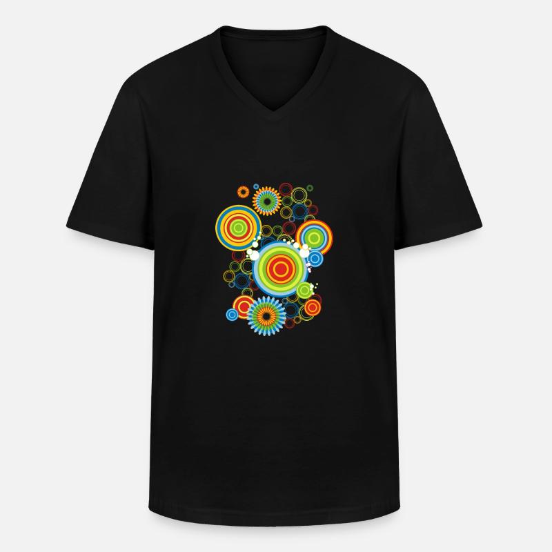 Disco 73 - Männer-T-Shirt mit V-Ausschnitt - Schwarz
