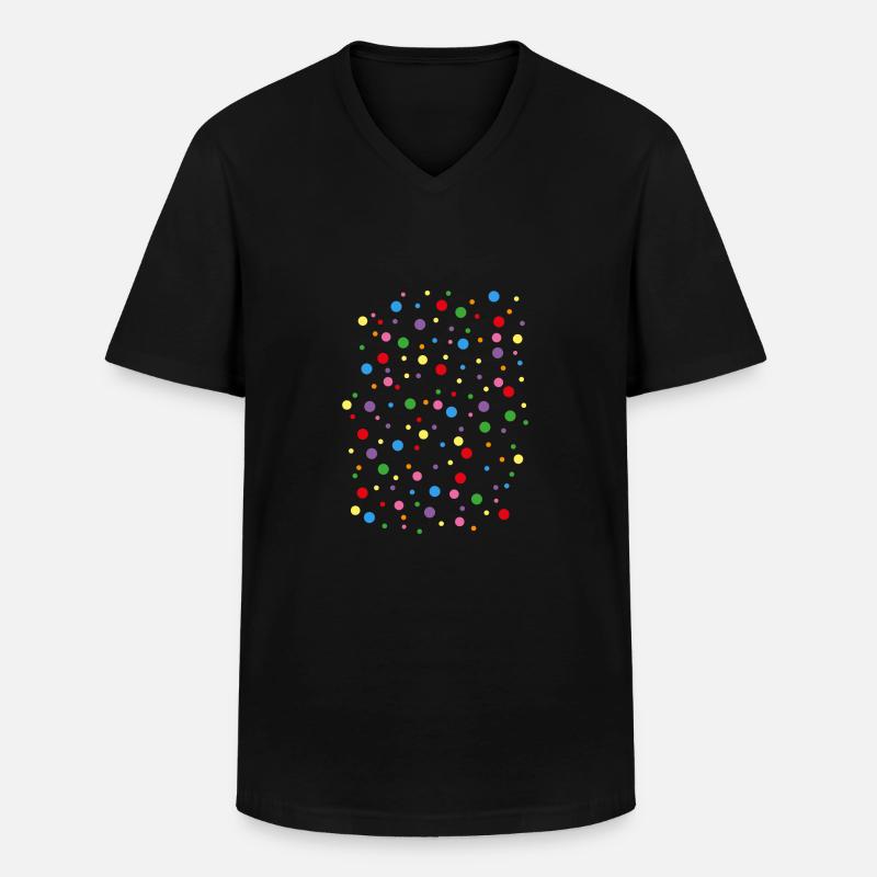 Konfetti - Männer-T-Shirt mit V-Ausschnitt - Schwarz