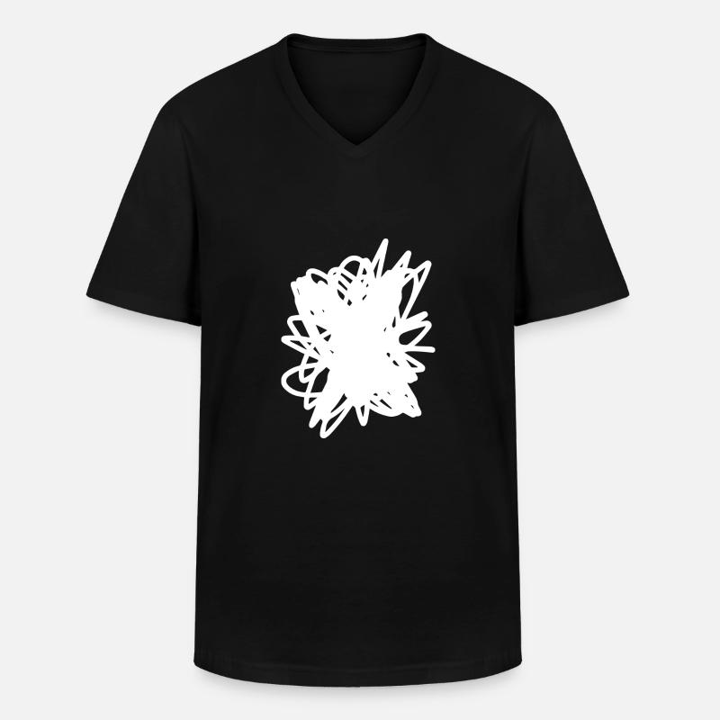 Scribble Spot Scribble - Men's V-Neck T-Shirt - black