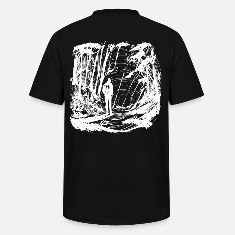 Let's go somewhere invert - Männer-T-Shirt mit V-Ausschnitt - Schwarz