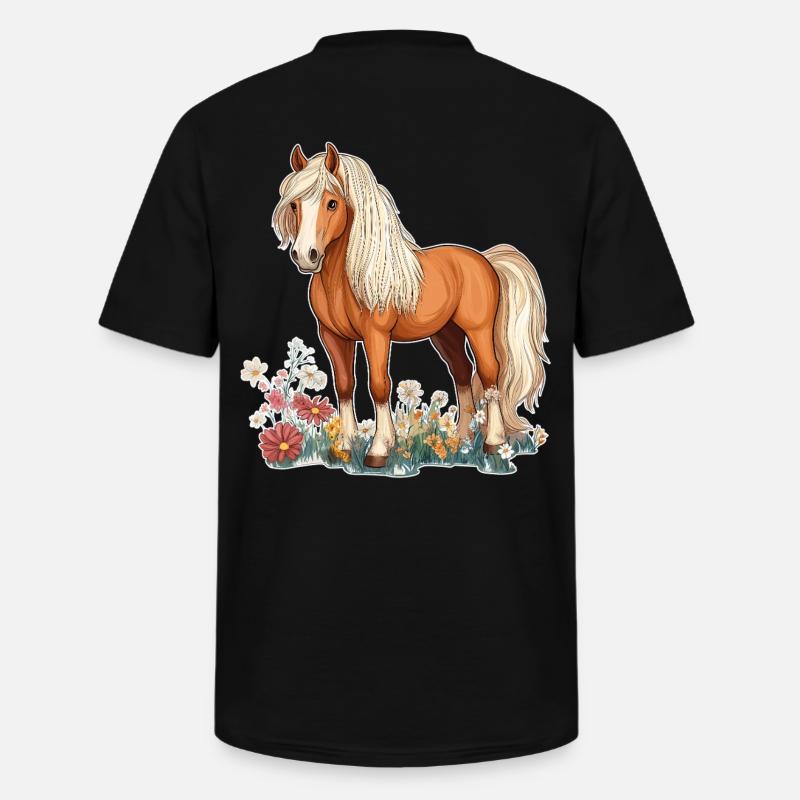 Pferd auf Wiese - Männer-T-Shirt mit V-Ausschnitt - Schwarz