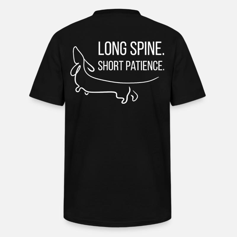 Kurzbeinig. Dickköpfig. Dackel. - Männer-T-Shirt mit V-Ausschnitt - Schwarz