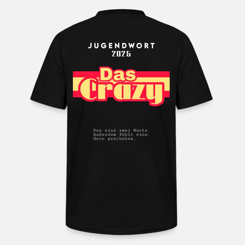 Das Crazy - Jugendwort 2025 - Männer-T-Shirt mit V-Ausschnitt - Schwarz
