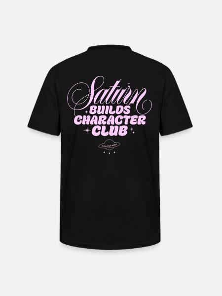 Saturn Charakterclub Print - Männer-T-Shirt mit V-Ausschnitt - Schwarz