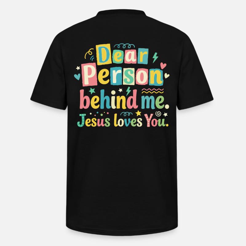Jesus liebt dich positive Botschaft - Männer-T-Shirt mit V-Ausschnitt - Schwarz