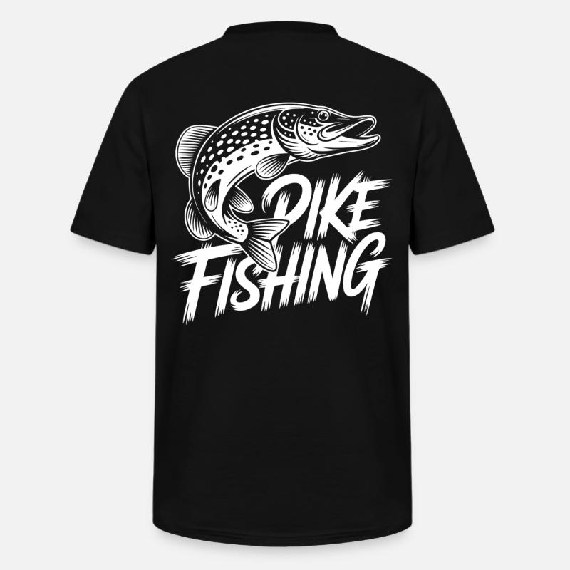 Springender Hecht - Männer-T-Shirt mit V-Ausschnitt - Schwarz