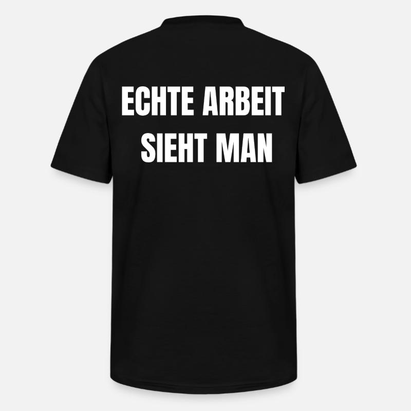 Echte Arbeit Sieht Man | Arbeiter Shirt - Männer-T-Shirt mit V-Ausschnitt - Schwarz