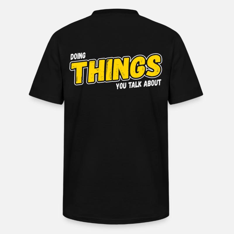 Doing Things You Talk About - Männer-T-Shirt mit V-Ausschnitt - Schwarz