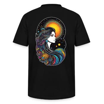 Déesse Cosmique de la Création - T-shirt col V Homme - noir - Dos - AI Model Male 185 light (185cm)