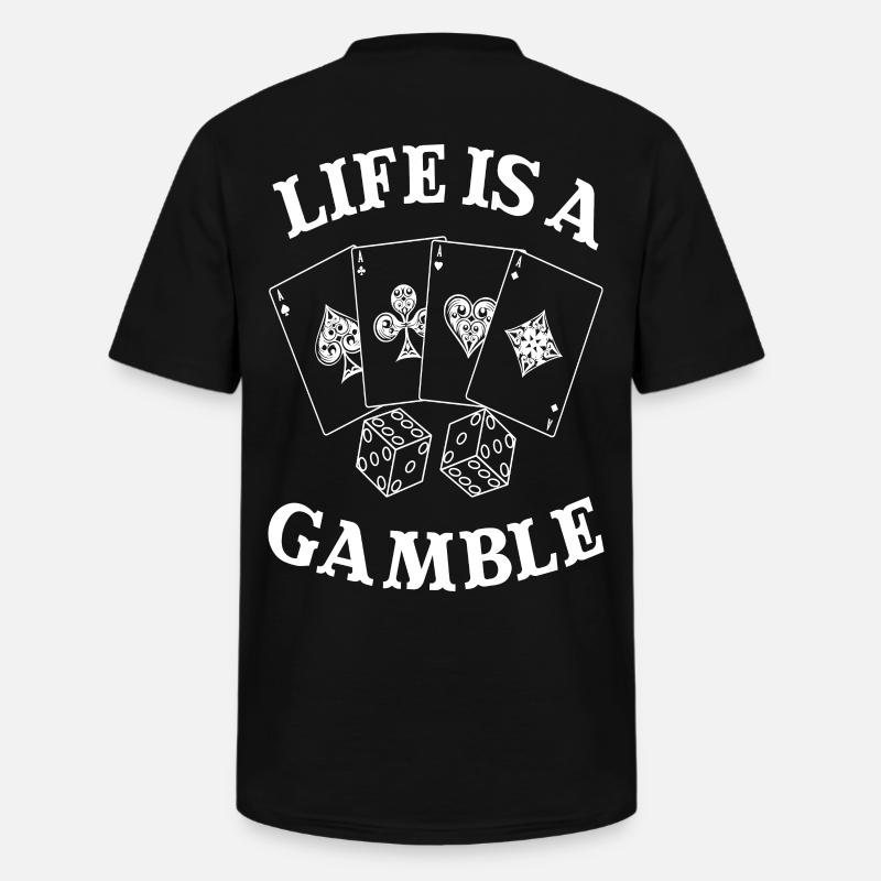 GAMBLE - Männer-T-Shirt mit V-Ausschnitt - Schwarz