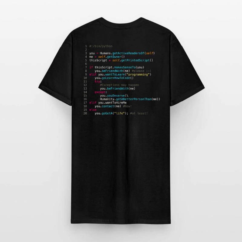 Sei mit Programmierern befreundet (in Python) Männer-T-Shirt mit V-Ausschnitt