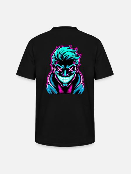 Crazy Guy Grin - Men's V-Neck T-Shirt - black