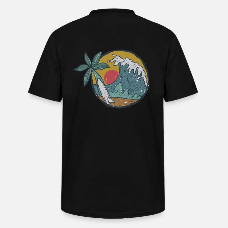 Strand - Männer-T-Shirt mit V-Ausschnitt - Schwarz