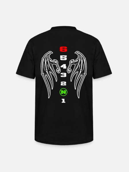 1N23456 gear shift - Men's V-Neck T-Shirt - black