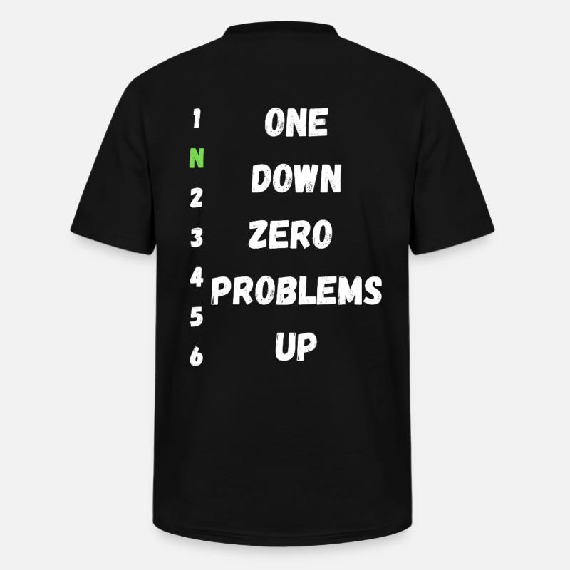 Un Down Zero Problèmes Up - T-shirt col V Homme - noir