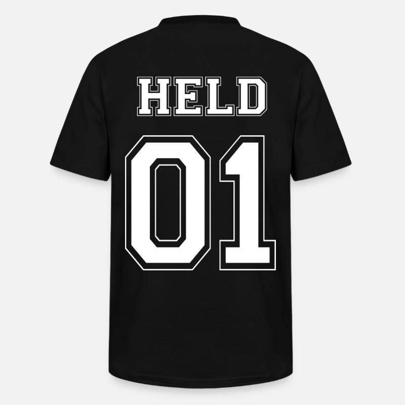 HELD 01 - édition blanche - T-shirt col V Homme - noir