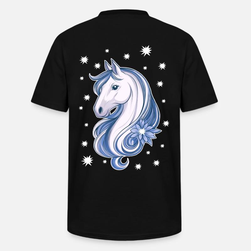 Pferd mit Sternen - Männer-T-Shirt mit V-Ausschnitt - Schwarz