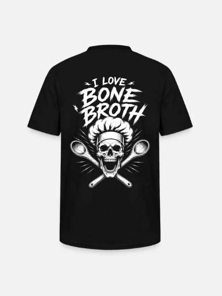 I Love Bone Broth Skull - Men's V-Neck T-Shirt - black