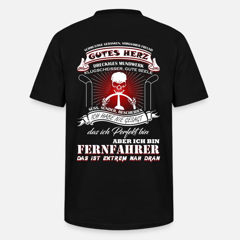 Fernfahrer sind fast Perfekt - Männer-T-Shirt mit V-Ausschnitt - Schwarz