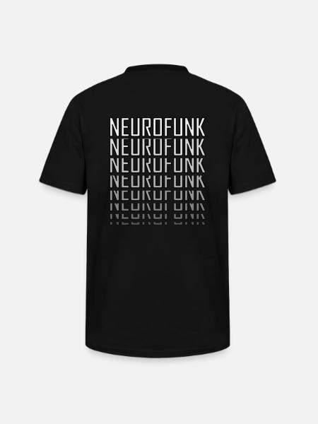 Neurofunk backprint - Men's V-Neck T-Shirt - black