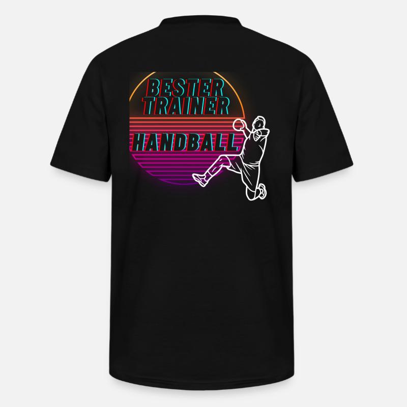 bester Trainer Handball - Männer-T-Shirt mit V-Ausschnitt - Schwarz