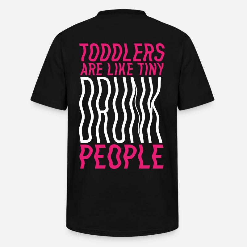 Kleinkinder & Betrunkene – Lustiger Eltern-Spruch - Männer-T-Shirt mit V-Ausschnitt - Schwarz